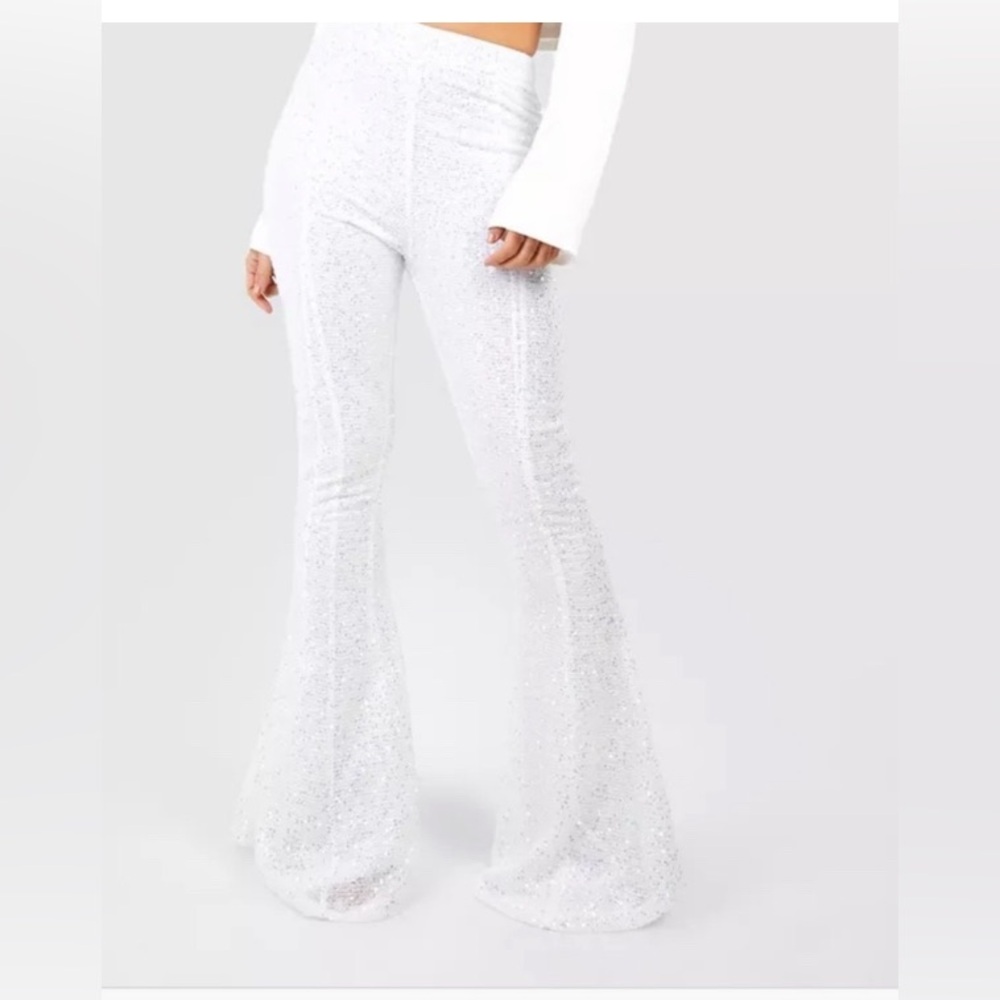 Sequin Flared Pants